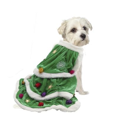 China Sustainable Christmas Trees Dog Clothes Winter Christmas Pet Dress for sale