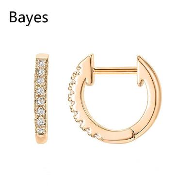 China Trendy 925 Sterling Silver Hoop Earrings 14k Gold Plated Huggie Earings For Women 2021 for sale