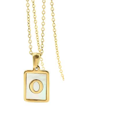 China Vacuum Letter Shell Refraction Style Autumn Color 18K Electroplating Preservation Pendant Necklace FASHIONABLE Colorful Light Natural White for sale