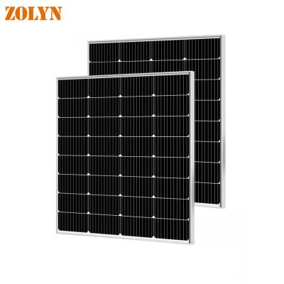 China Home Mono Mono Crystal Silicon Solar System 100W Solar Panels 100 Watt System Rigid Glass Solar Panel 100W for sale