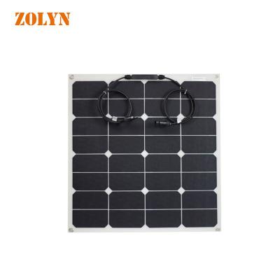 China Boat Waterproof Folding Solar Panel 50w Thin Film Flexible Roofing Solar Panel for sale