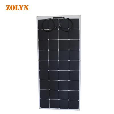 China Boat Manufacturer China ETFE Thin Film Solar Panel 120w Flexible Semi Flexible Solar Panel For RV Motorhome Yacht for sale