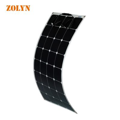 China Boat factory price 100W flexible solar panels for solar system or solar road lighting for sale