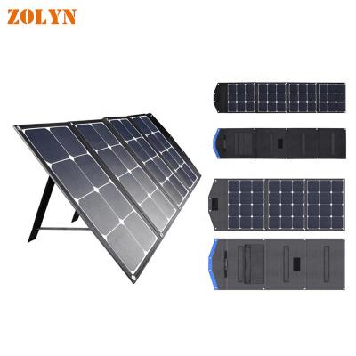 China Travel 50W 60W 100W 120W 160W 200W 250W Portable Folding Solar Panel Charger USB Folding Solar Panel Self-Drive for Traveling for sale