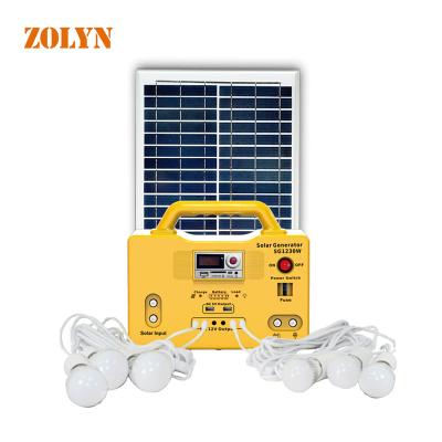 China 10A 30W Portable Solar Panel Generation Circuit 17AH Battery Home Using Mini Solar Generator DC Solar System for sale