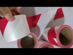 White and Red Warning Tape PE Protective Film Tape