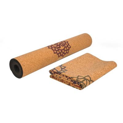 China Wholesale Cork+rubber Best Quality Custom Custom Design Printed Cork Yoga Mat for sale