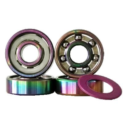 China New Arrival 608 Skateboard Two Wheel Off Road Bearing Skateboard Parts High Abec Colored-RoseGold Mixed Color 9 Skateboard Ball Bearings for sale