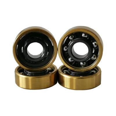 China Excellent Open Mix Color Miniature Skateboard Deep Titanium Skateboard Style Deep Groove Ball Bearings 608 Manufacturer Ningbo China for sale