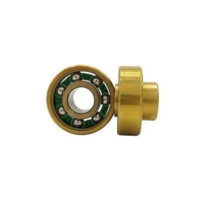 China Adult Skate Board Gold Titanium Inline Electric Longboard Bearings , Electric Longboard Bearing for sale