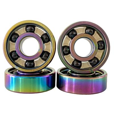 China Factory 6 Color Titanium Ceramic Skateboard Ball 608 Bearings Skateboard for sale