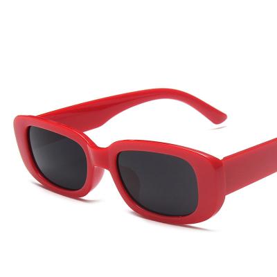 China Fashion Sunglasses 2021 Small Rectangle Custom Solid Color Grace Retro Logo Frame Square Plastic Sunglasses for sale