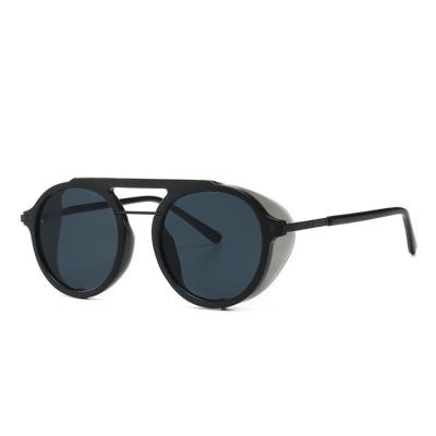 China Fashion Sunglasses Trending Sun Glasses For Women Sporty Round Fashion Gradient Metal Frame Sunglass for sale