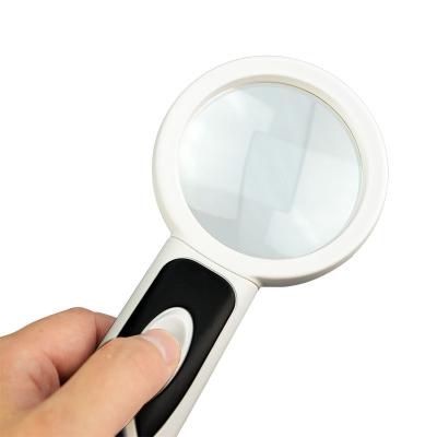 China Handheld Magnifying Glass with Led Light Cloth 4X Optical Magnifier Led Light Illumination 20X Magnifying Glass Children to Indicate for sale