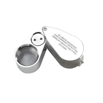 China For Jewelry Magnifying Glass With Magnifying Lamp Triplet 40X Jewelry Loupes Light Cloth Jewelry Loupes NO.9890 for sale