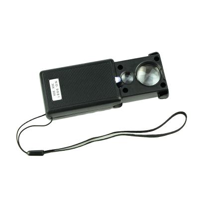 China With LED and NO.9881 30X 60X UV Light Jewelry LED Pull Magnifier and Lupa UV Light Magnifier for sale