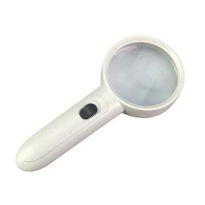 China MG6B-6 2X 6X Handheld Reading Magnifier LED Illuminated Magnifier With UV Light For Seniors Currency Detect for sale