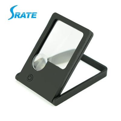 China For Reading TH7008 LED UV Light Magnifying Glass Square Magnifier Plastic Card for sale