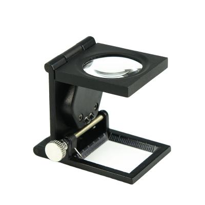 China Printer Tester and Magnifier TH-9005A Metal Folding Magnifier Tester Magnifying Glass Canvas Magnifier with LED Lamp Scales for sale