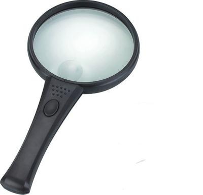 China MG2B-4 LED Magnifying Glass Lens Magnifier Acrylic Handheld Glass Lens Elderly Pocket Magnifier for sale