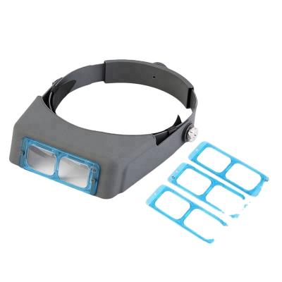 China Hands Free MG81007-B Lens Main Band Magnifier Optical Glass Hands Free Sun Shade for sale