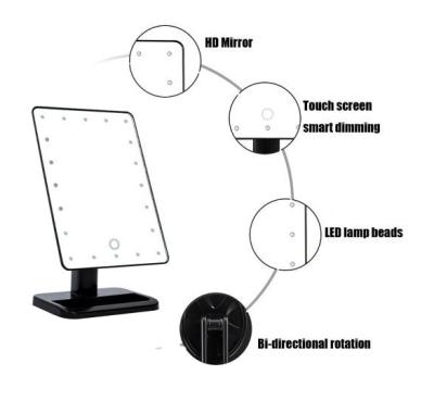 China Business RP LED Touch Light Cosmetic Make Up Magnifying Mirror 10X for sale