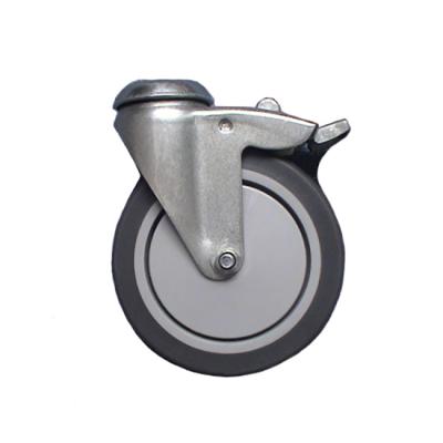 China New Furniture Hardware Caster 100mm Diameter Ball Bearing Swivel Industrial Caster Wheel With Brake for sale