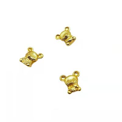 China Factory direct sale solid high quality alloy sand gold mouse spacer beads jewelry accessories electroplating bracelet METAL for sale