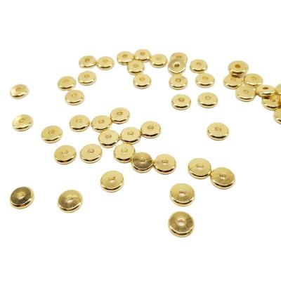 China METALS 100 Pieces 1 Pack Flat Round Bead Disc Spacer Bulk Jewelry Making Beads DIY Bracelet Necklace Earrings Craft Supplies for sale