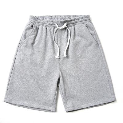 China Wholesale Premium QUICK DRY 95% Cotton 5% Spandex Knee Length Drawstring Casual Workout Shorts With Pocket Mens Cotton Gym Shorts for sale