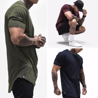 China Anti-Wrinkle Mens T-shirt Men's Tee Tops Wholesale Custom Short Sleeve Muscle Bodybuilding Running Men's Muscle Fitness Gym Breathable T-shirt for sale