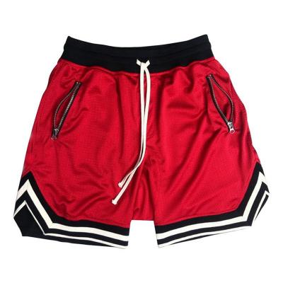 China Quick Dry Fitness Private Label Anti-Wrinkle Mens Workout Polyester Shorts Custom Made Mid Length Gym Training Shorts for sale