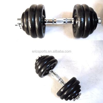 China 10kg 30kg 50kg adjustable anti-slip black painted dumbbell for sale