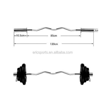 China Dumbbell OB Bar with Chrome Knurling Grip Handle for sale