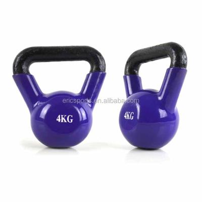 China 2kg 4kg 6kg 8kg 10kg 12kg 16kg 18kg 20kg anti-slip colorful vinyl coated kettlbells for sale