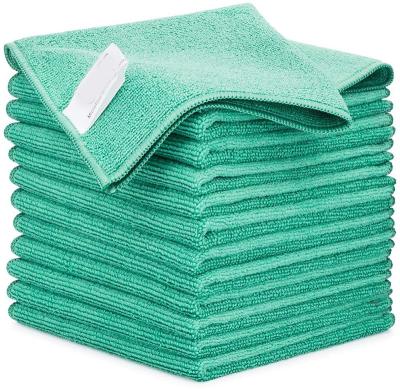 China Sustainable Microfiber 16*16 inches auto car detailing care wash cloth kitchen cleaning microfiber towel for sale