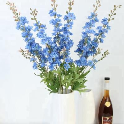 China Popular Single Stem Large Bulk Silk Flower Delphinium Artificial Eco - Friendly for sale