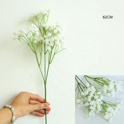 China Wedding 2019 Hot Sale High Grade Soft Rubber Babies Breath Artificial Flowers For Bride Worn Flower for sale