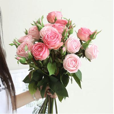 China Real Natural Touch Decorative Handmade Artificial Touch Rose Flower For Wedding Valentine's Day for sale