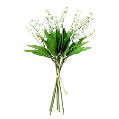 China Wholesale Hot Selling Lily Of The Valley For Wedding Bridal Bouquet Artificial Flowers Real Environmental Factory Touch for sale