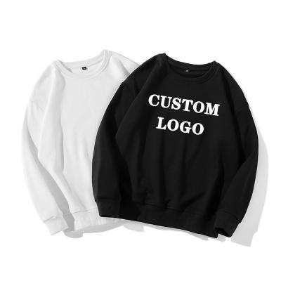 China Custom Logo Fashion Logo Pure White Cotton Children's Hoodie 100% Round Oversized Oversized Hooded Pullover Neck Pullover Stitched Anti-Wrinkle for sale