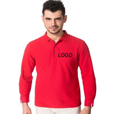 China A Customized Machining High Quality Breathable 200g Polo Shirt Breathable Long Sleeved Polo Shirt Comfortable Quick Dry for sale