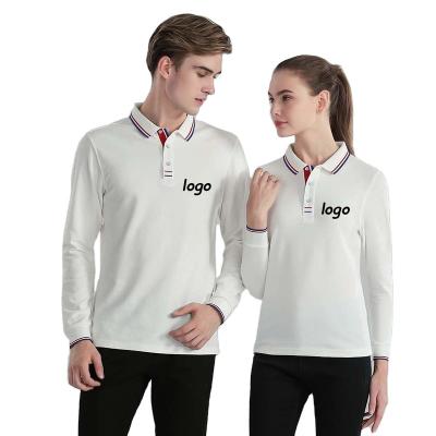 China 2023 High Quality Men's Breathable Clothing Customized Long Sleeved Polo Shirt 220g Machining Suitable Men's Polo Shirt Customizable Logo for sale