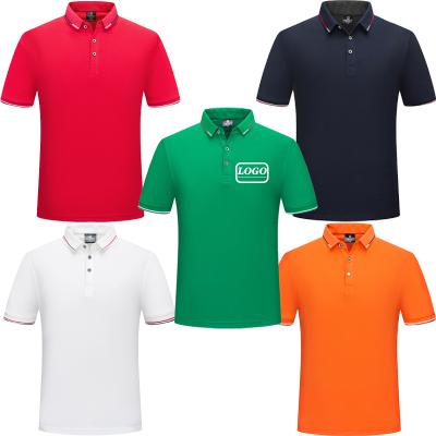 China 2023 New Design Anti-wrinkle Golf Shirt Leisure High Quality Pure Polyester Polo Shirt 100% Custom Logo Polo Shirt for sale