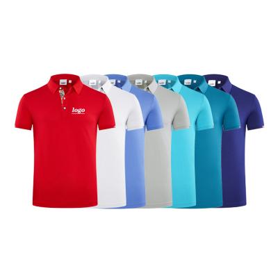 China Anti-wrinkle 100 cotton velor liquid ammonia pearl T-shirt high quality custom logo printed polo shirt long for sale