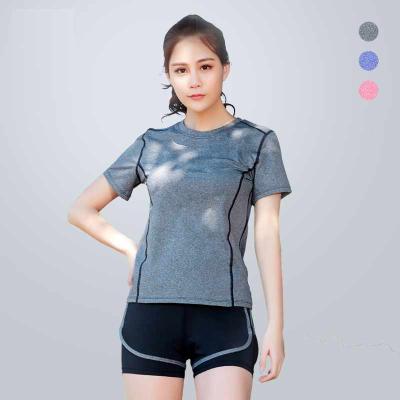 China Wholesale Running Breathable Female Yoga Top Sportswear Women Suits Quick Dry Seamless Seamless T-shirts for sale