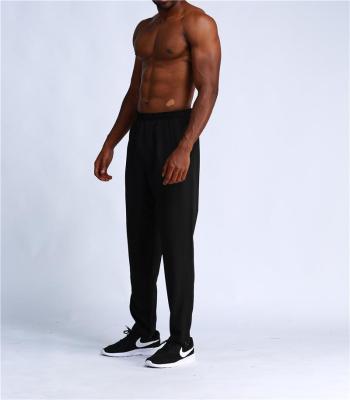 China Breathable Open Bottom Mens Sweatpants Wholesale Mens Drawstring Track Pants Outdoor Quick Dry Black Running Pants With Zipper for sale