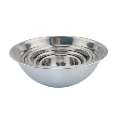 China Viable Cheap Price Customer Logo Set of 6 Stronger and Heavy Stainless Steel Mixing Bowls Nesting Bowl for sale