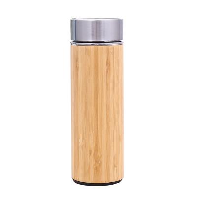 China Sustainable Travel Tumbler Tea Bamboo Water Cup Bottle With Tea Strainer,Smart Bottle Drinks Tea Cup for sale