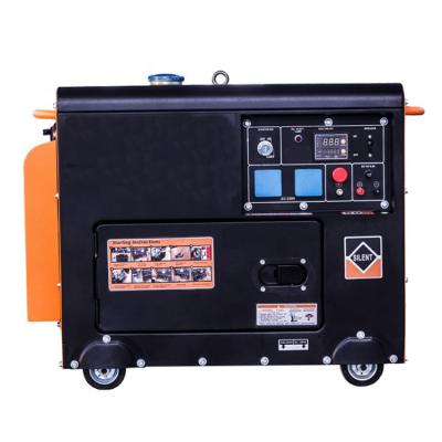 Chine Silent Type Portable Diesel Generator Set CE Certificate 5KVA Copper Coil 15L à vendre